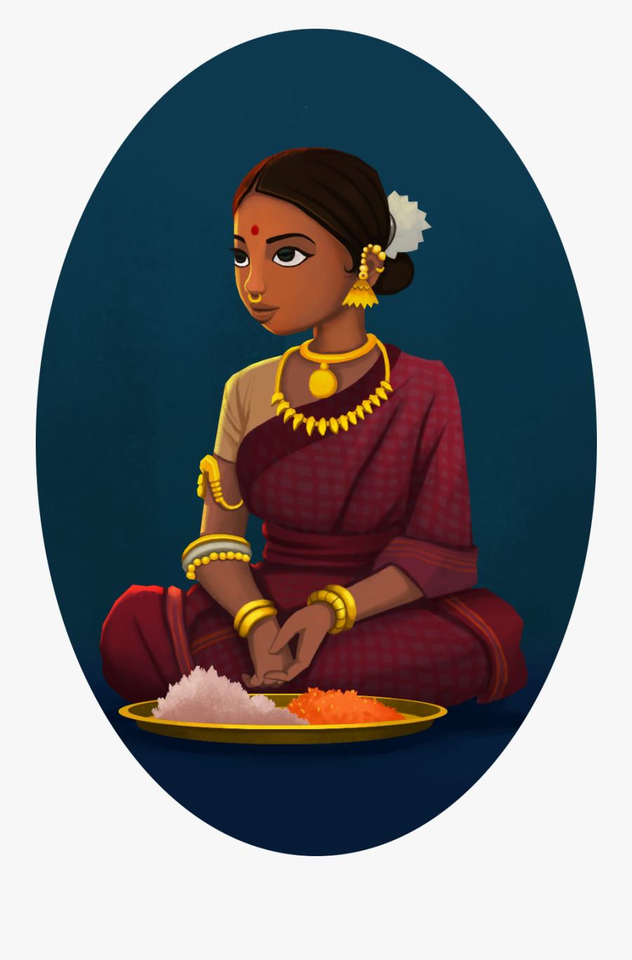 Character India Girl Cartoon, Transparent Clipart