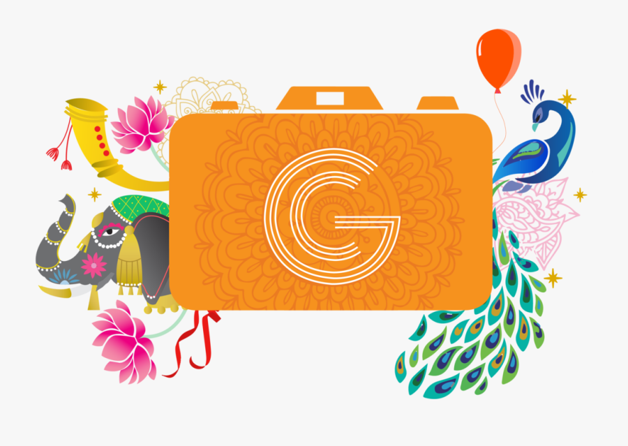 Indian Wedding Aesthetics Artwork For A Photographer - Camera Clip Art, Transparent Clipart