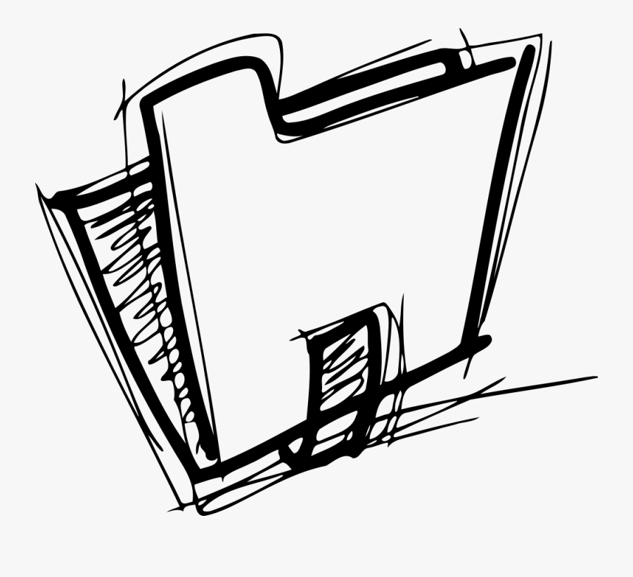 Sketched Folder - Directory, Transparent Clipart