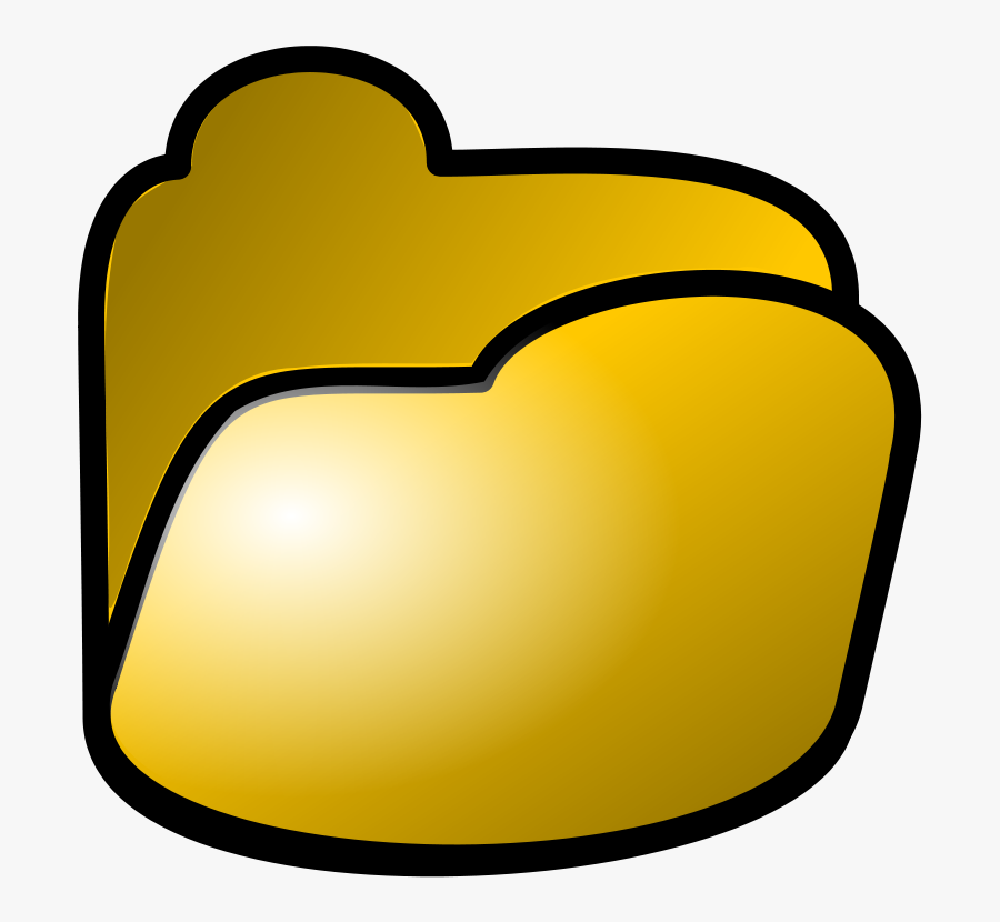 Free Vector Open Folder Icon Clip Art - Carpeta Oro Png, Transparent Clipart
