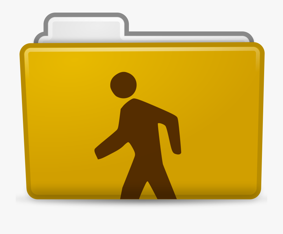 Sharing Folder Icon Clip Arts - Yield To Pedestrians, Transparent Clipart