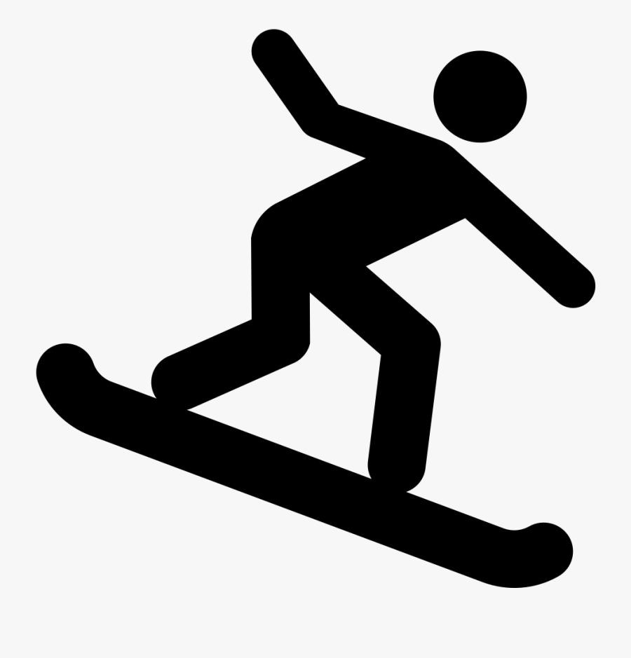 Snowboarding Icon, Transparent Clipart
