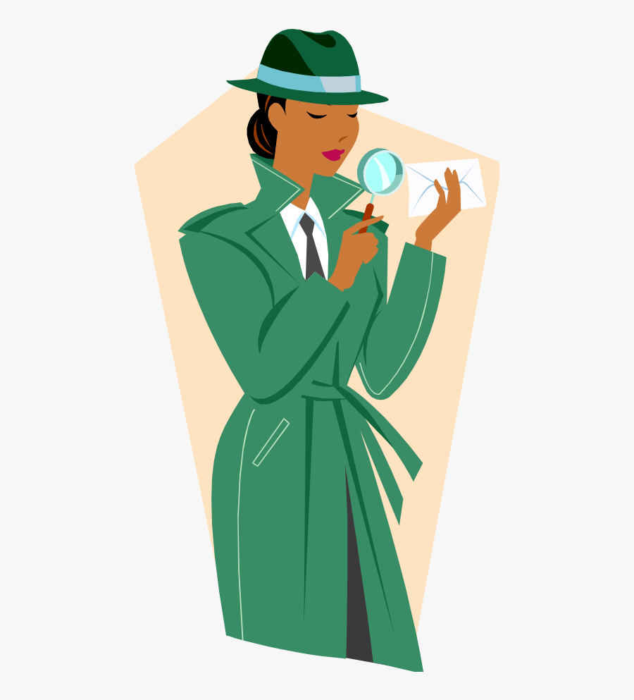 Mystery Clipart Sleuth - Γυναικα Ντετεκτιβ, Transparent Clipart