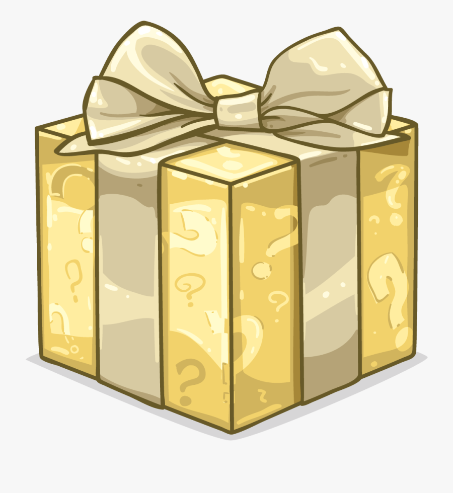 Gold Mystery Box, Transparent Clipart