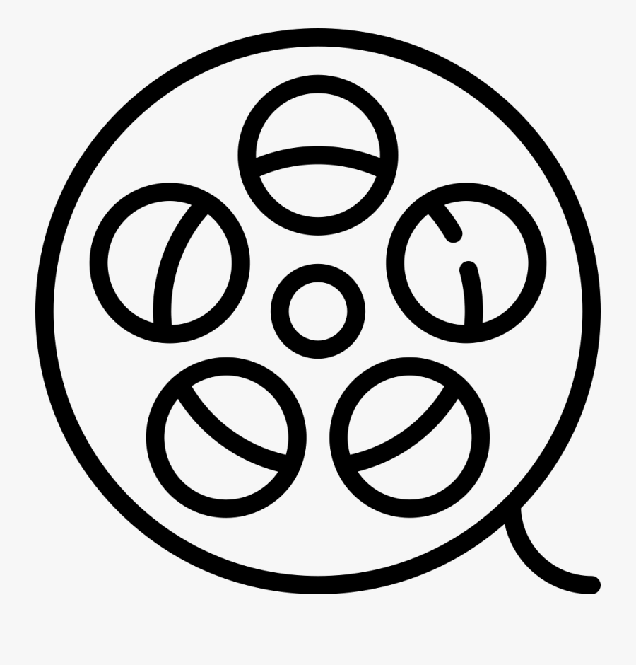 Transparent Movie Reel Clip Art - Film Reel Outline Png, Transparent Clipart