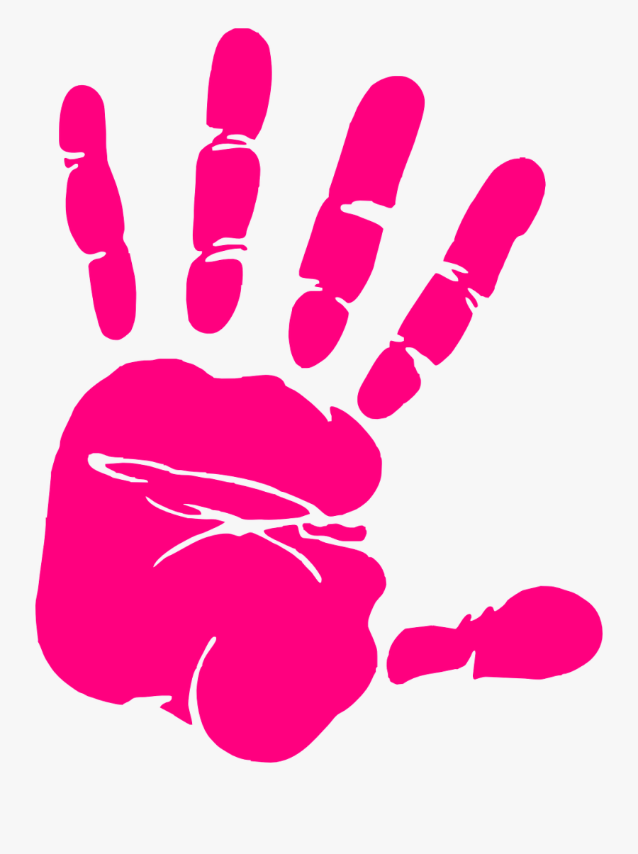 Hand, Print, Pink, Paint, Art, Palm, Finger, Human - Baby Hands Clip Art, Transparent Clipart