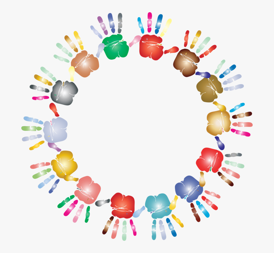 Handprint Images - Frame Clipart Circle, Transparent Clipart
