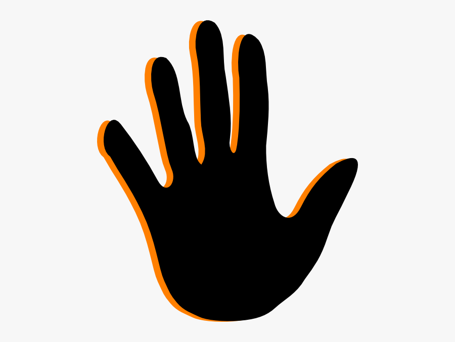 Black Handprint Clip Art - Illustration, Transparent Clipart