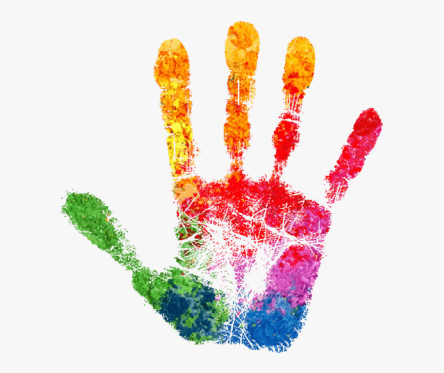 #colorsmoke #colorful #rainbow #colorsplash #hand #handprint - Transparent Rainbow Hand Prints, Transparent Clipart