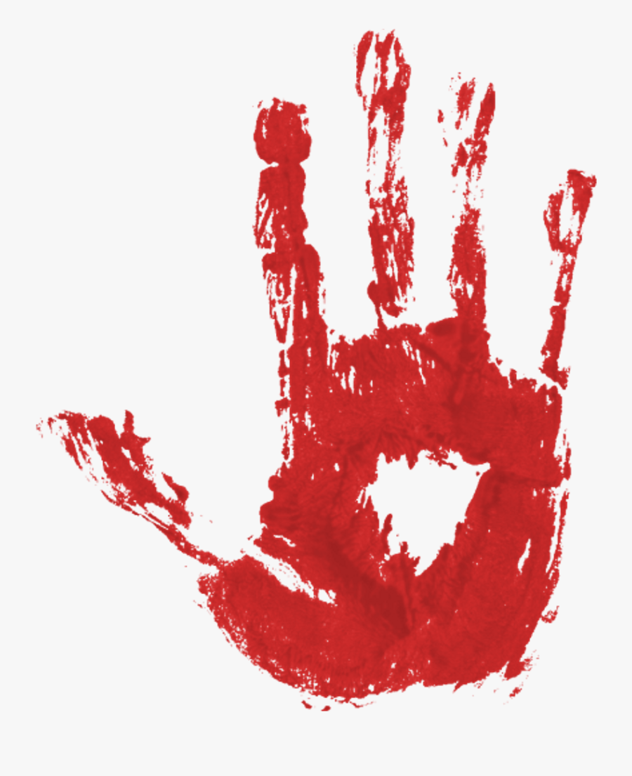 Blood Hand Print Pgntree - Hand Blood Png, Transparent Clipart
