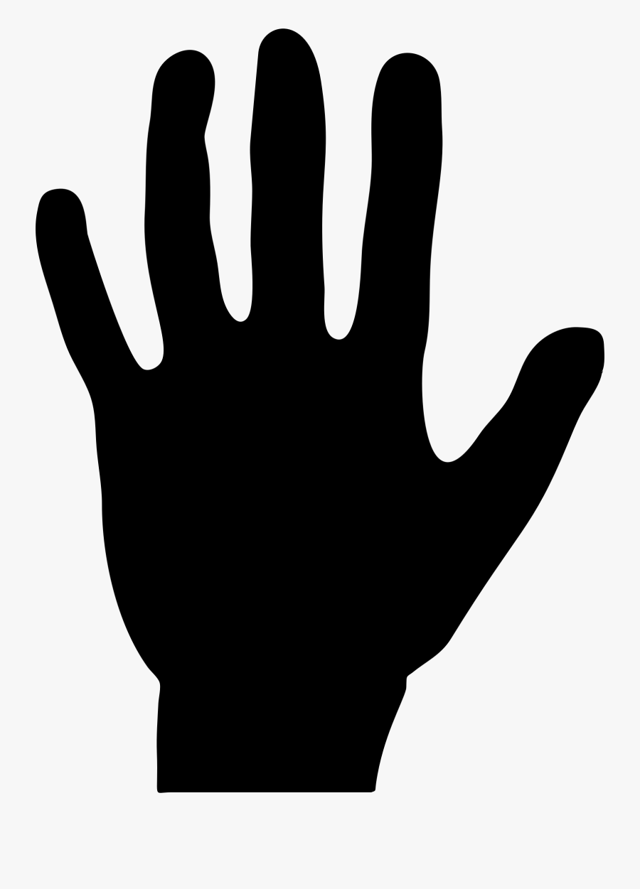 Silhouette,thumb,hand - Silhouette Hand Print Png, Transparent Clipart