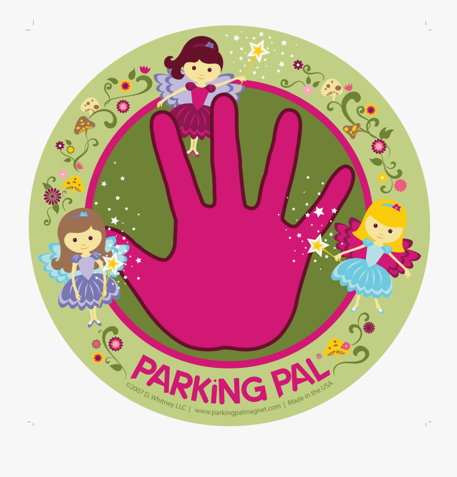 Fairy Pink Hand Print Removable Car Magnet Toddler - Magnetic Handprint For Car, Transparent Clipart