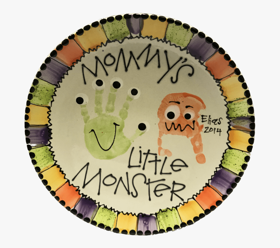 Mommy's Little Monster Handprint Art, Transparent Clipart