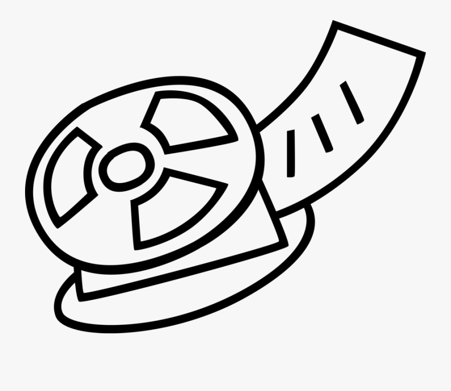 Filmmaking Film Reel - Line Art, Transparent Clipart