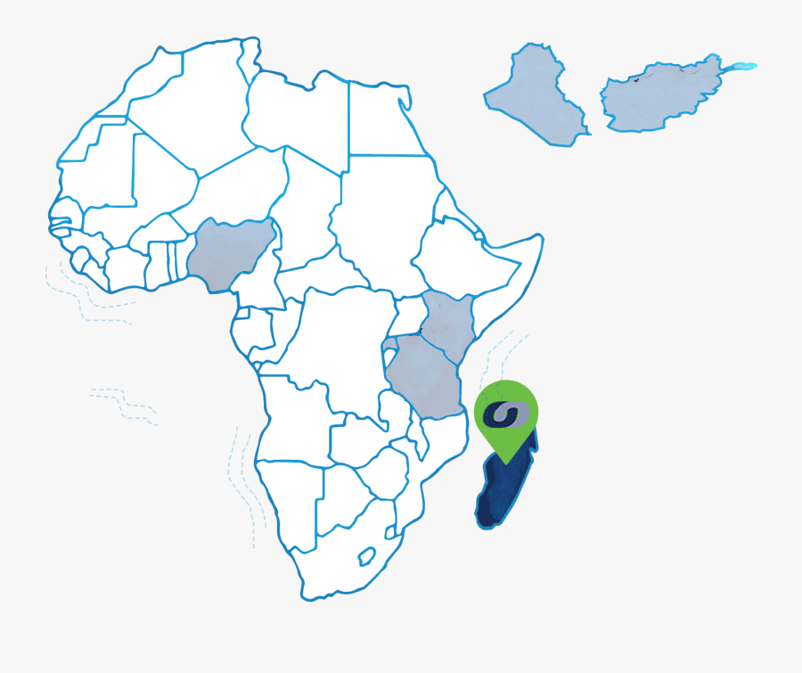 Rwanda On Map Of Africa, Transparent Clipart