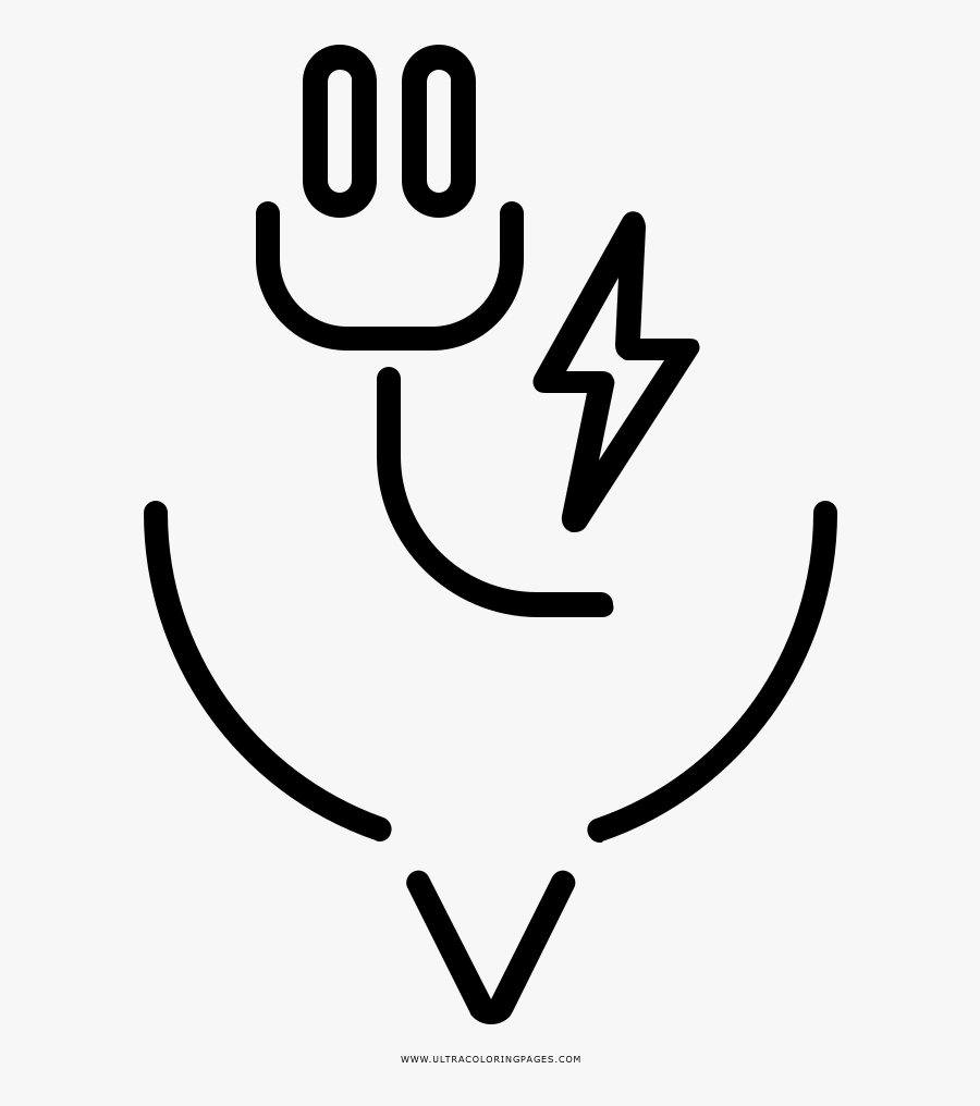 Electricity Coloring Page, Transparent Clipart