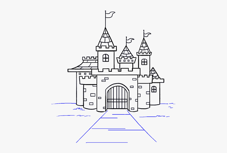 Cinderella Castle - Castle Drawing Transparent, Transparent Clipart