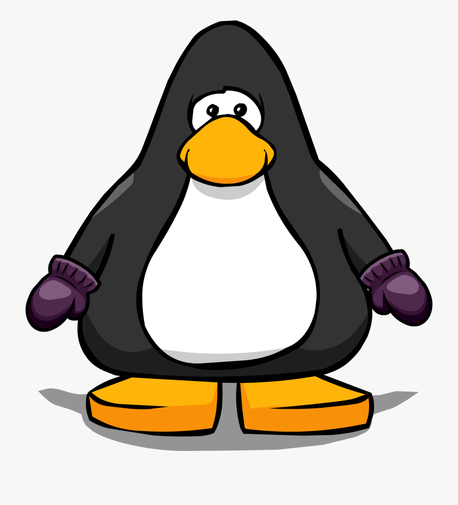 Mauve Clipart Mitten - Penguin From Club Penguin, Transparent Clipart