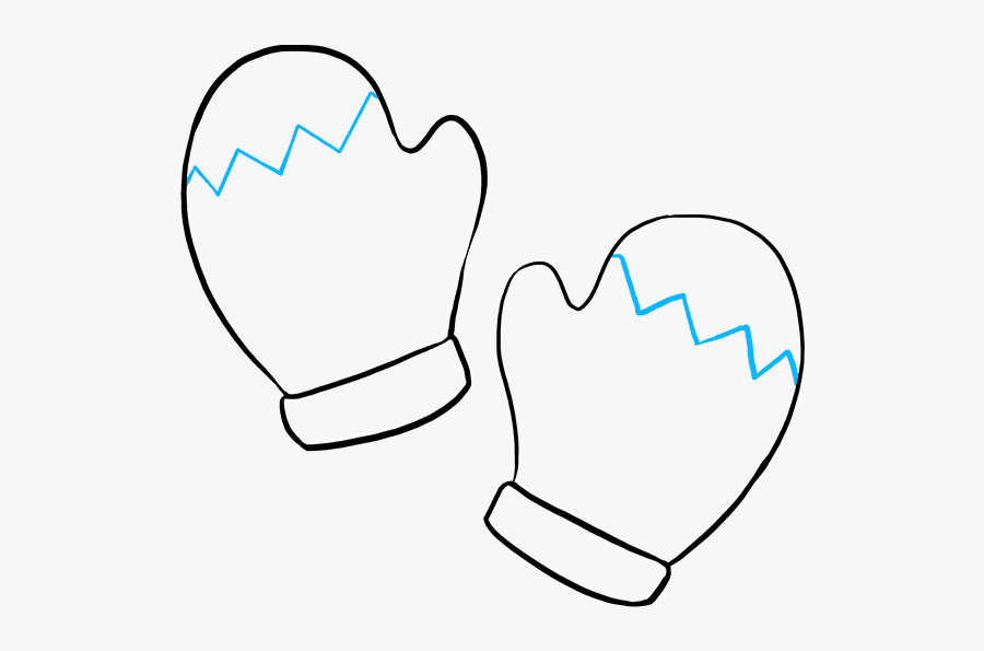 How To Draw Mittens - Draw Mittens Step By Step, Transparent Clipart
