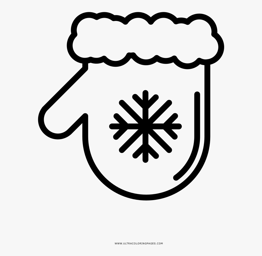 Mittens Coloring Page - Festival De Inverno Png, Transparent Clipart