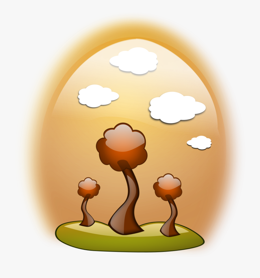 Landscape Trees Clouds Svg Clip Arts - Vector Graphics, Transparent Clipart