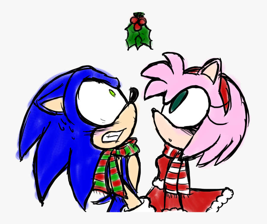 Mistletoe - - By Sonicschilidog - Under The Mistletoe - Under The Mistletoe Drawing, Transparent Clipart