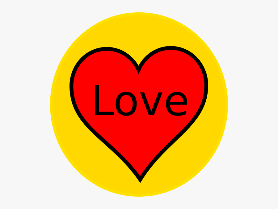 Red And Yellow Heart, Transparent Clipart