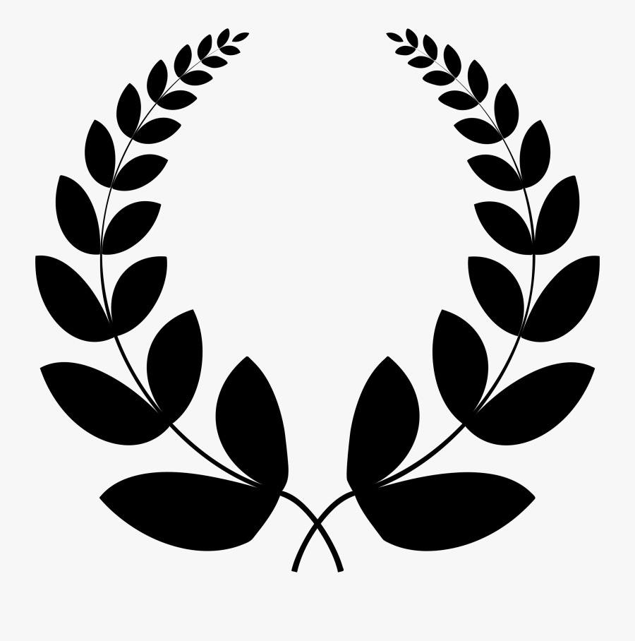 Clipart Laurel Wreath Christmas Vector Mistletoe Graphic - Black Laurel Wreath Transparent, Transparent Clipart