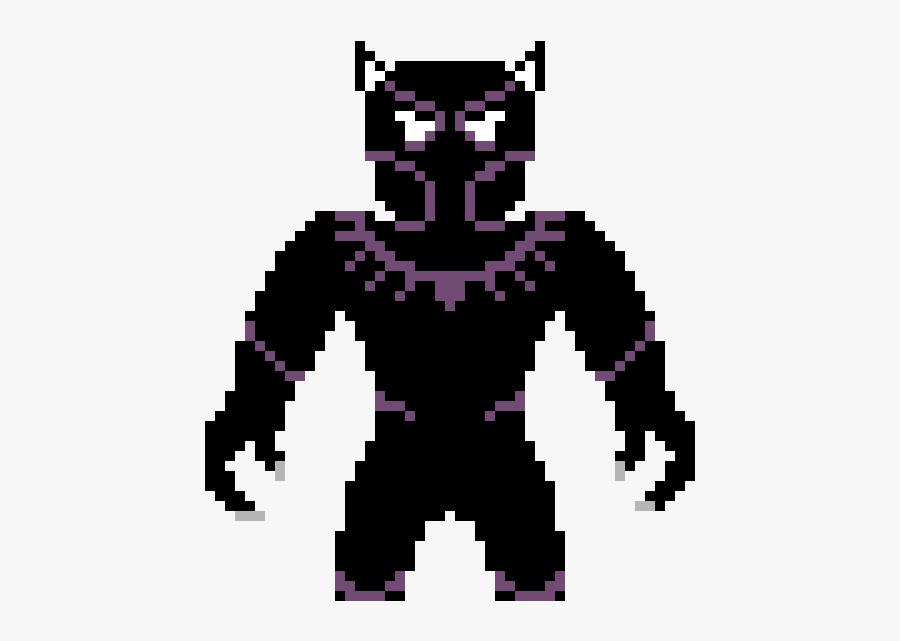 Pixel Art Black Panther, Transparent Clipart