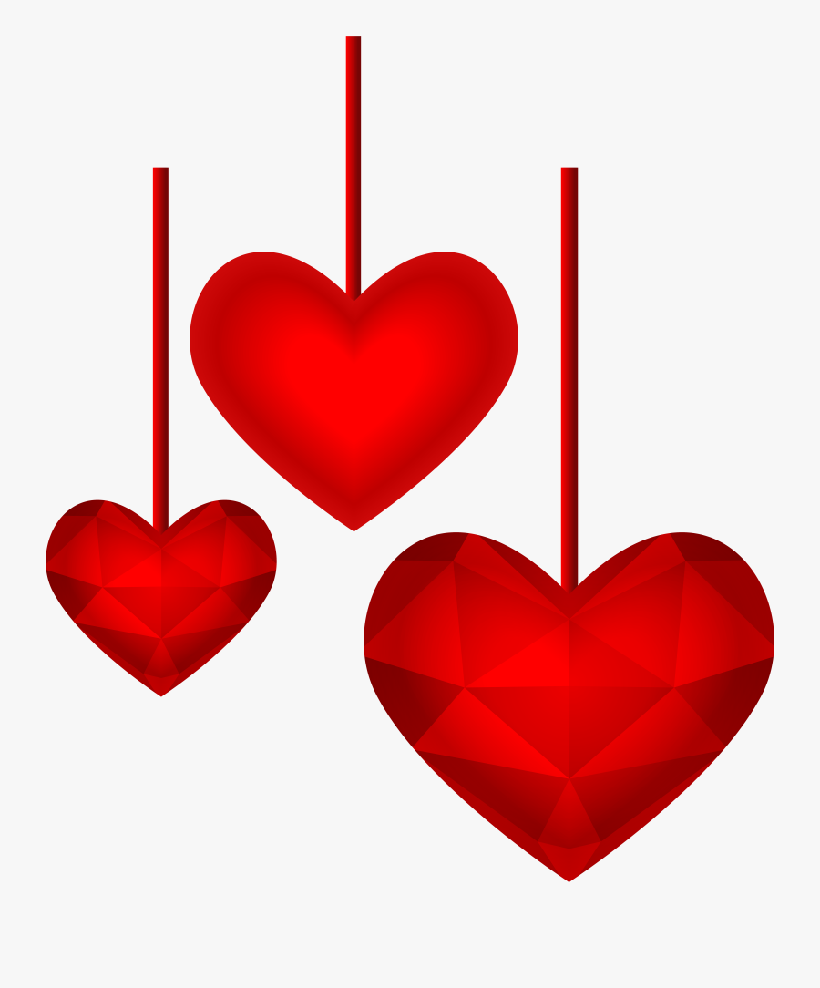 Red Heart Clip Art, Transparent Clipart