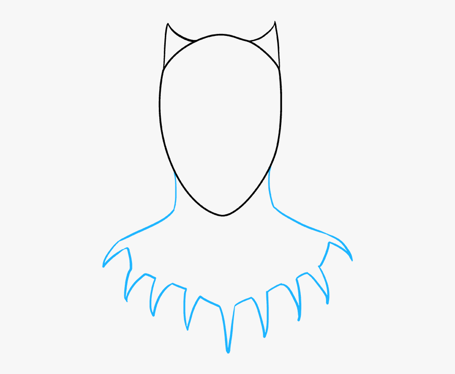 How To Draw Black Panther - Draw Black Panther Step By Step, Transparent Clipart