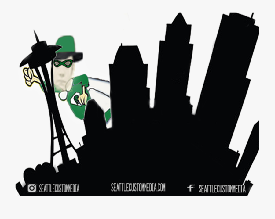 You Protecting The Emerald City With My Contact Info - Space Needle Silhouette, Transparent Clipart