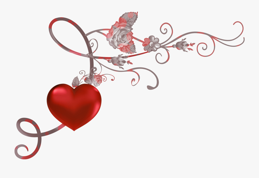Red Heart Decor Png Picture Clipart - Decorative Heart Png, Transparent Clipart
