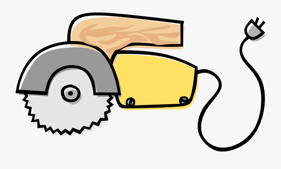 Vector Illustration Of Circular Saw Blade Electric - Electric Saw Clipart, Transparent Clipart