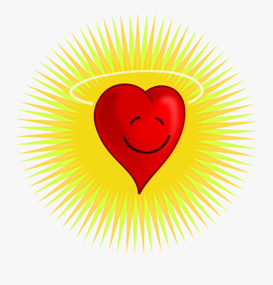 Glowing Heart Clip Art, Transparent Clipart