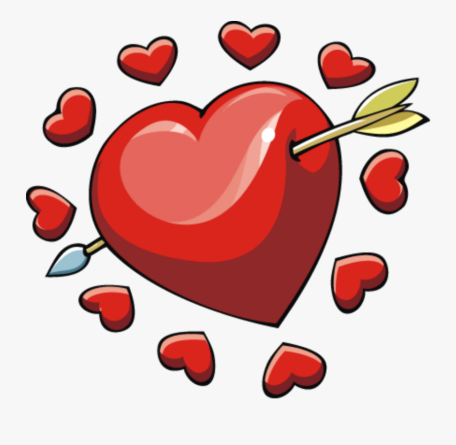 #mq #red #heart #hearts #arrow - Muchos Besitos, Transparent Clipart