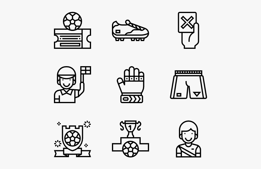 Football - Mobile App Vector Icon, Transparent Clipart