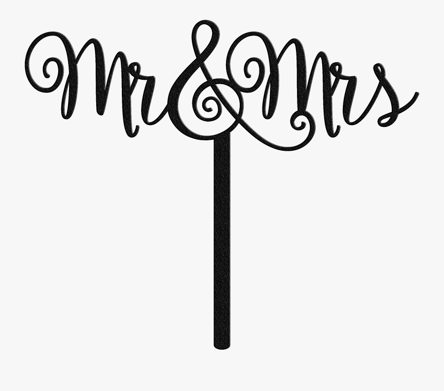 Mr And Mrs Png Transparent Background - Mr & Mrs Topper, Transparent Clipart