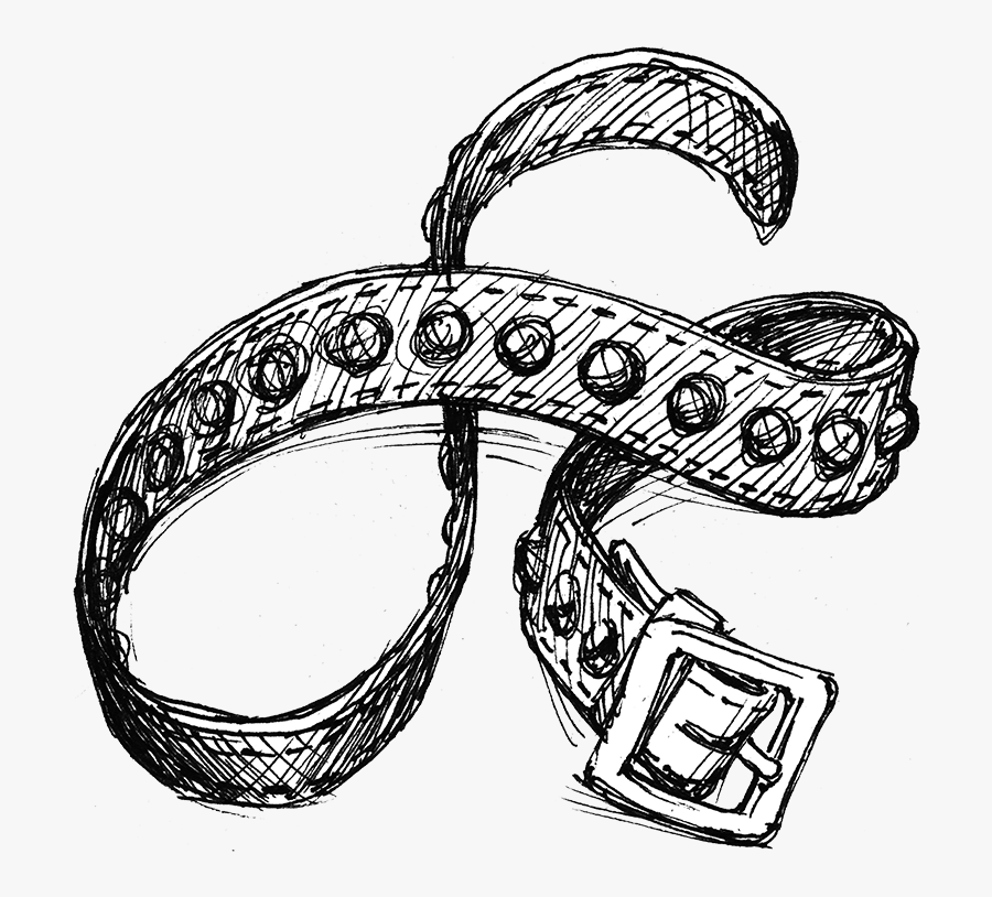 Mud Clipart Slop - Studded Belt Sketch, Transparent Clipart