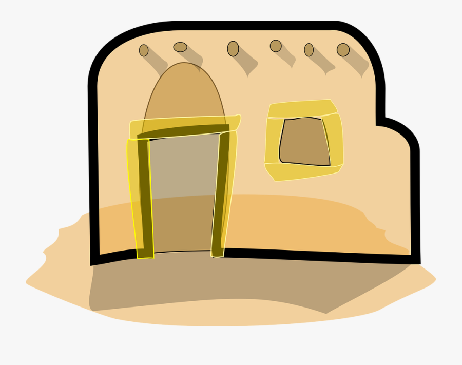 Adobe, House, Building, Home, Doorway, Southwestern, Transparent Clipart