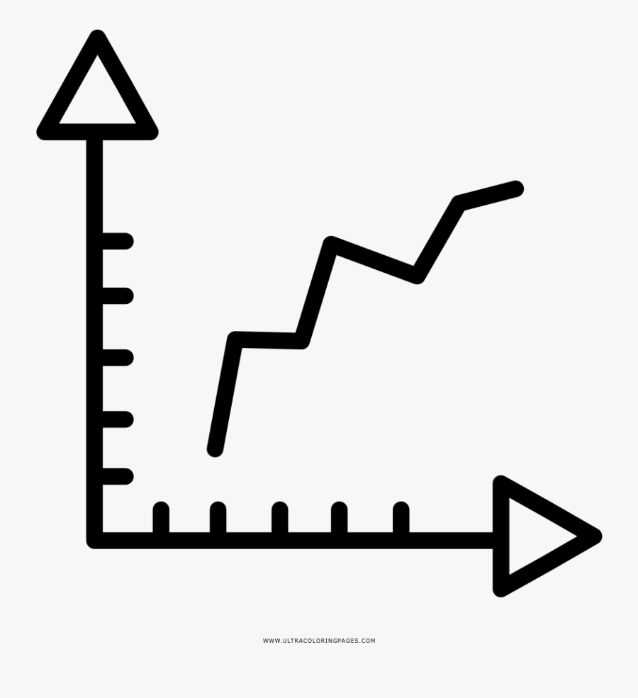 Line Graph Coloring Page - Depletion Resource Icon, Transparent Clipart