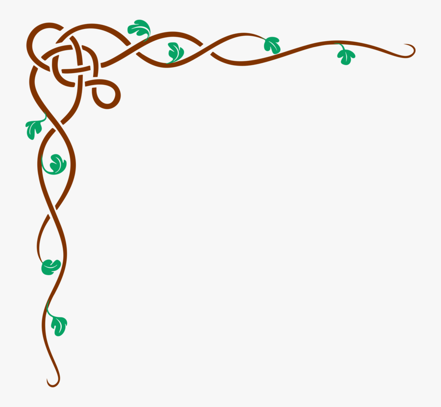 Flora,leaf,area - Christmas Clip Art Borders, Transparent Clipart