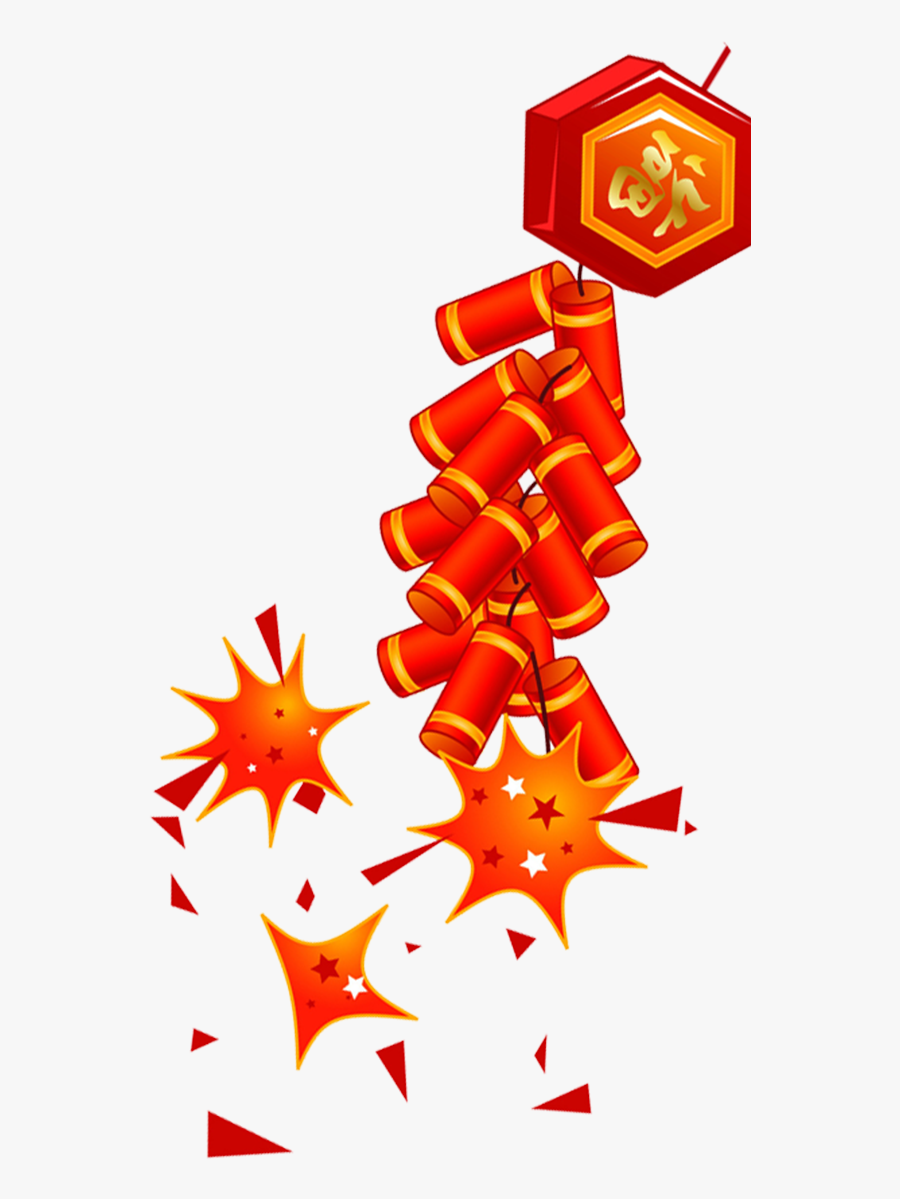 Firecracker Chinese New Year - Chinese New Year Fire Cracker Logo, Transparent Clipart