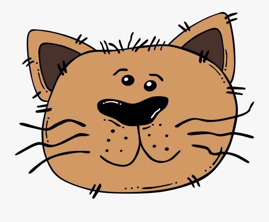 Cartoon Cat Face - Cats Cartoon Face, Transparent Clipart