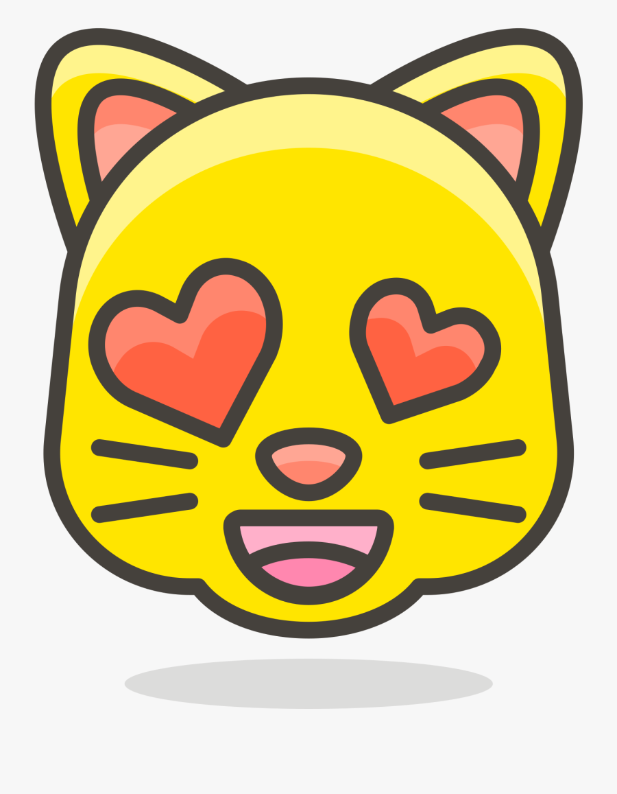 Yellow Cat Face Drawing Clipart , Png Download - Cat Emoji En Png, Transparent Clipart