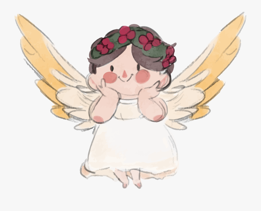 Watercolor Painting Angel - Watercolor Angel Png, Transparent Clipart