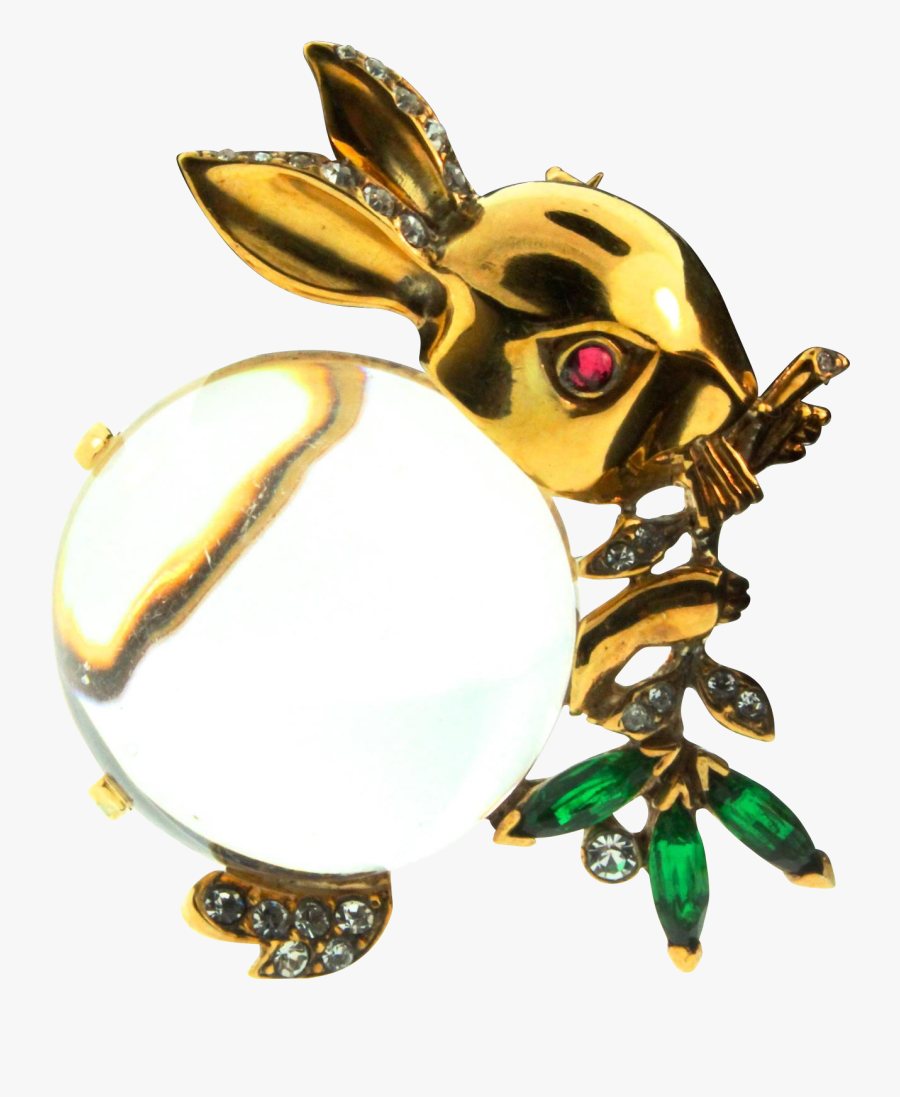 Vintage Trifari Jelly Belly Sterling Rhinestone Rabbit - Rabbit, Transparent Clipart
