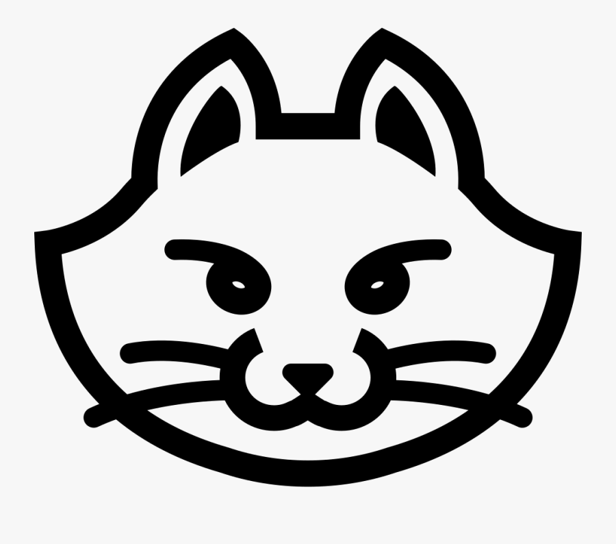 Cat Face - Cat Face Icon Png, Transparent Clipart
