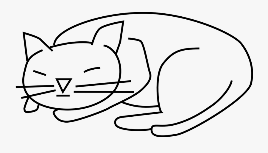 Cute Cat Face Drawing 26, Buy Clip Art - Sleeping Cat Image Drawing, Transparent Clipart