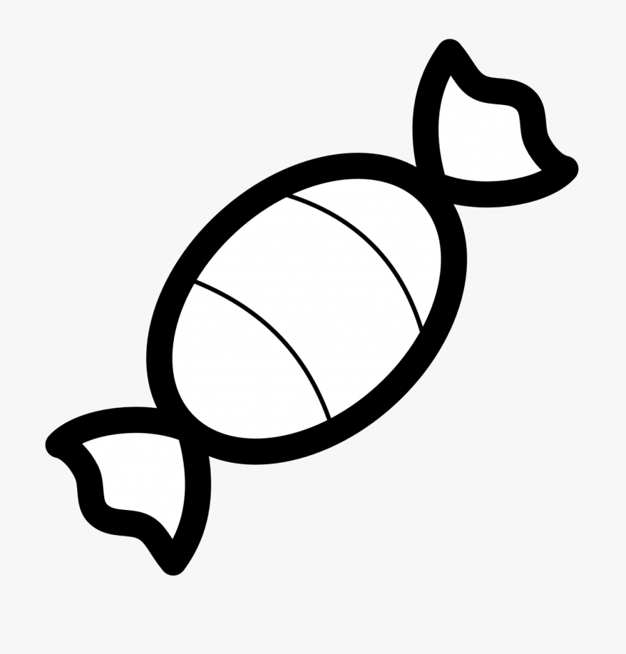 Free Black Clip Art - Candy Black And White, Transparent Clipart